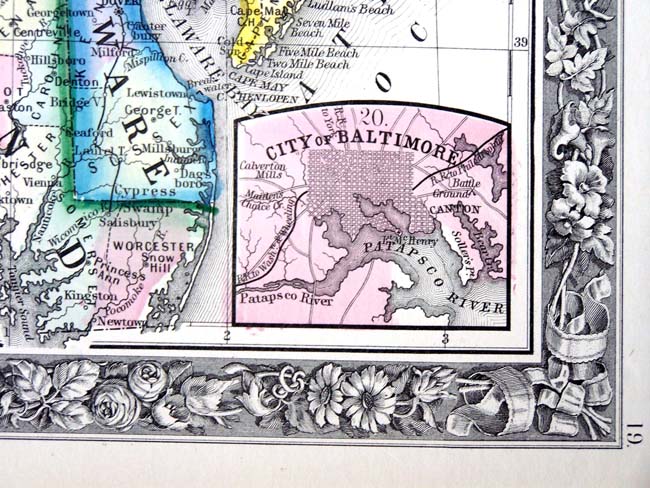 Mitchell's Map of Pennsylvania, New Jersey, Maryland and Delaware published in Philadelphia in 1860 — image 3
